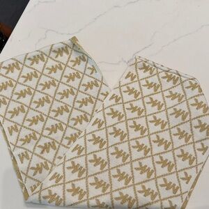 Michael Kors Gold and Cream Scarf